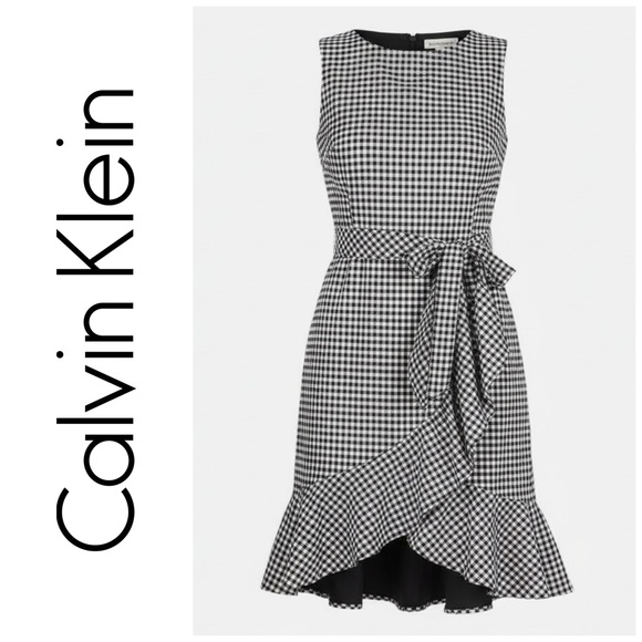 Calvin Klein Checkered Ruffle Dress - Picture 5 of 13